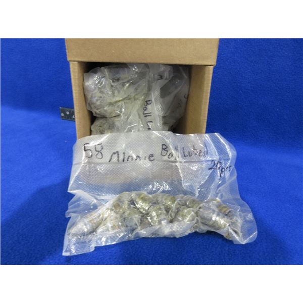 .58 Minie Ball Lubed - Box of 120