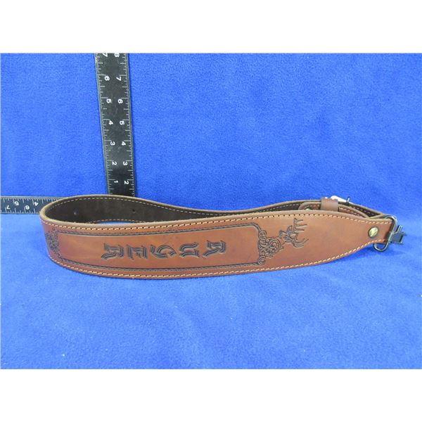 Ruger Leather Rifle Sling with Quick Detachable Swivels