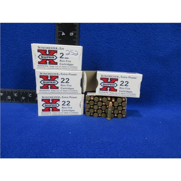 22 LR 40gr Winchester SuperX Cartridges - 4 Boxes of 50
