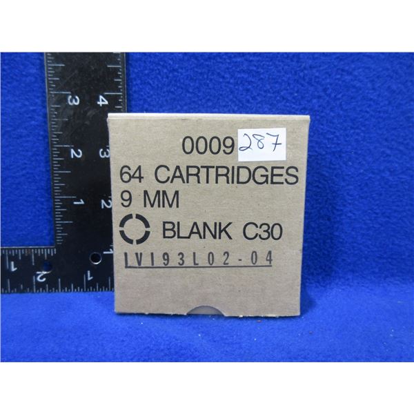 9MM Blank C30 Cartridges - Box of 64 - Must Ship Purolator