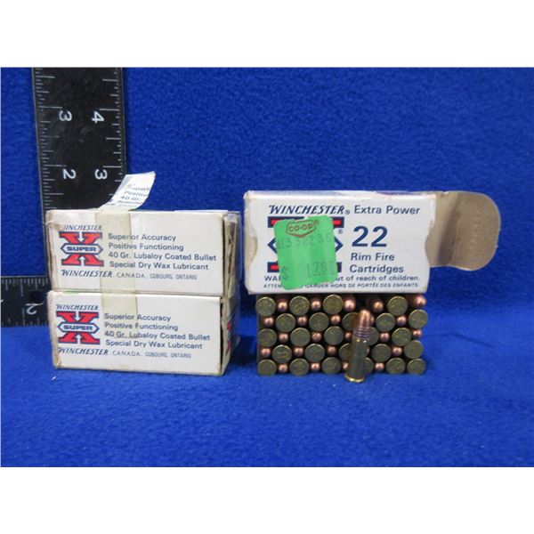 22 LR 40gr Winchester SuperX Cartridges - 3 Boxes of 50