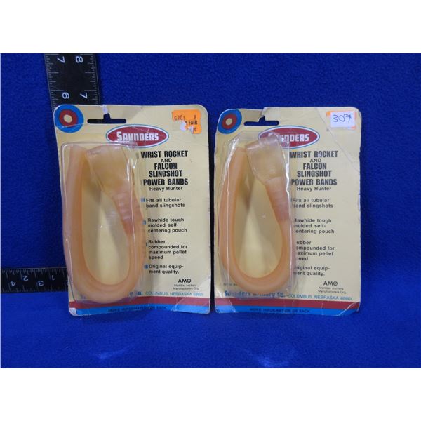 2 Saunders Wrist Rocket & Falcon Slingshot Power Bands