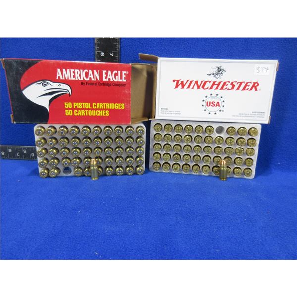 357 SIG. 125gr FMJ American Eagle and Win. Cartridges