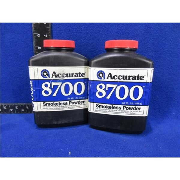Accurate 8700 Smokeless Powder - 2 Sealed 1 lb Tubs
