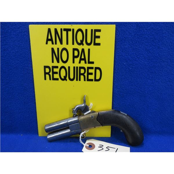 No PAL Required - Double Barrel Cap & Ball Pistol in Approx. 38 Cal.