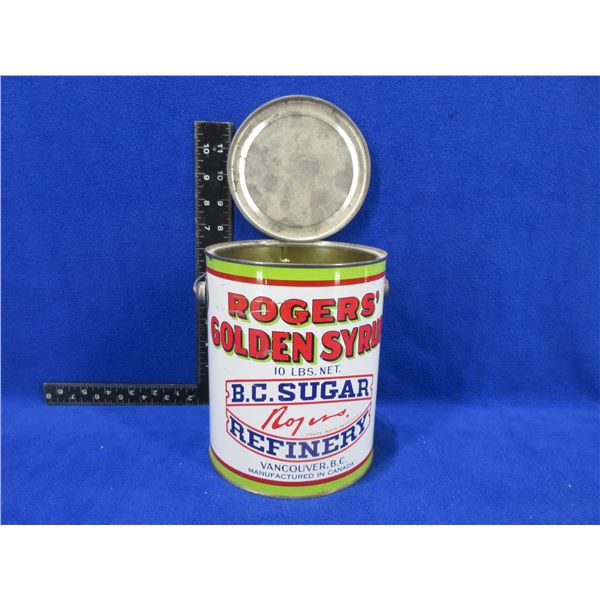 Vintage Rogers Golden Syrup 10 lb Can with Lid