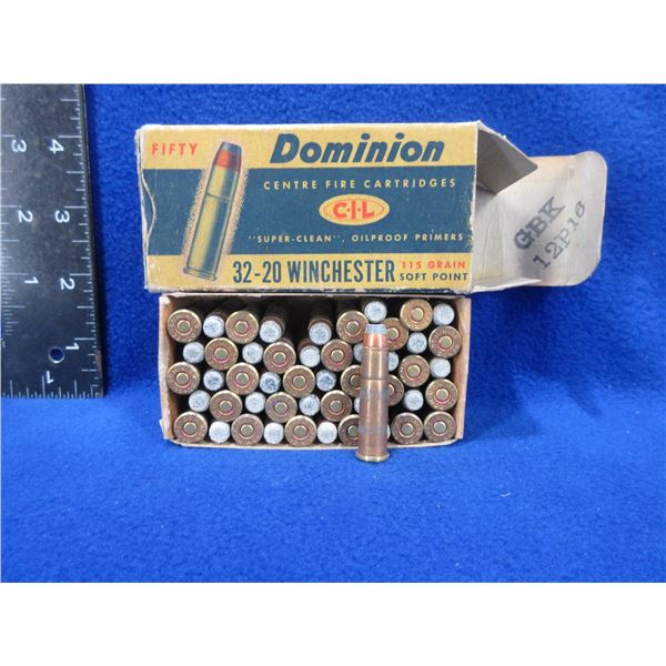 Collector Ammo - 32-20 Win. SP CIL Dominion Cartridges