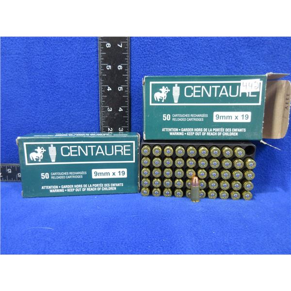 9MMX19 Centaure Factory Reloads - 2 Boxes of 50