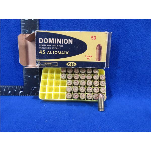 Collector Ammo - 45 Auto CIL Dominion Cartridges