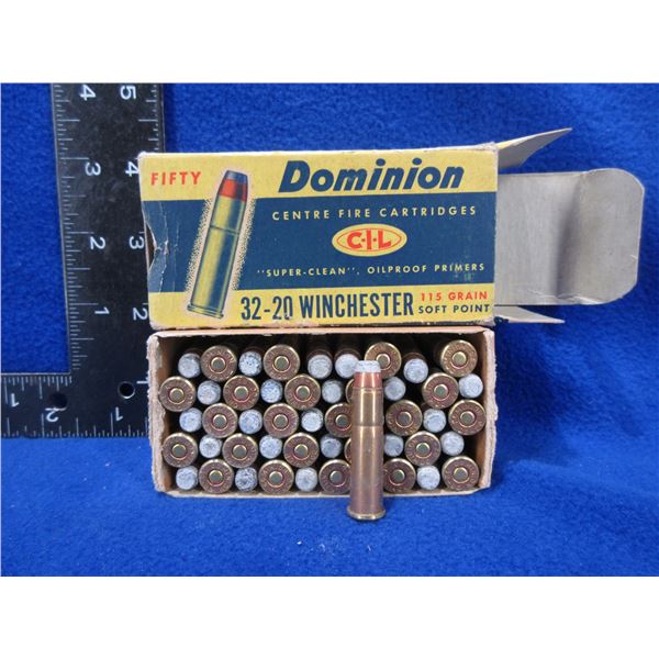 Collector Ammo - 32-20 Win. SP CIL Dominion Cartridges