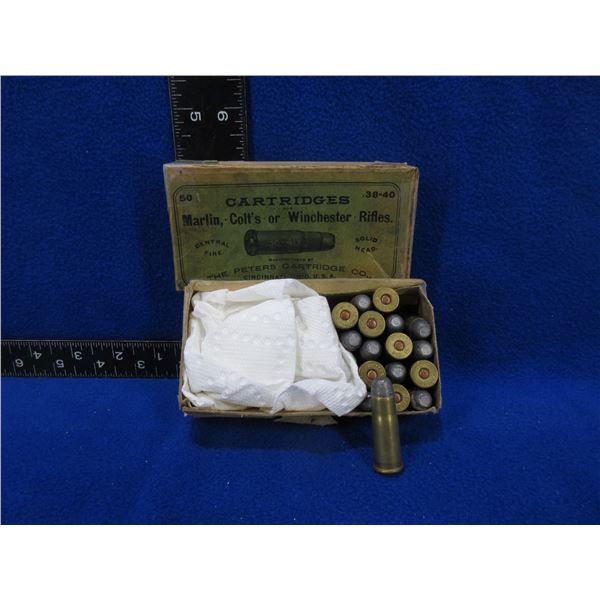Collector Ammo - 38-40 Peters CF Cartridges - Box of 18