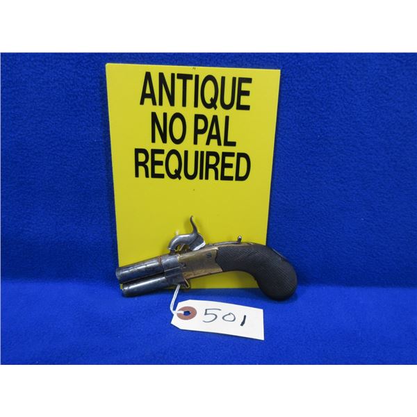 No PAL Required - Double Barrel Cap & Ball Pistol in Approx. 36 Cal.