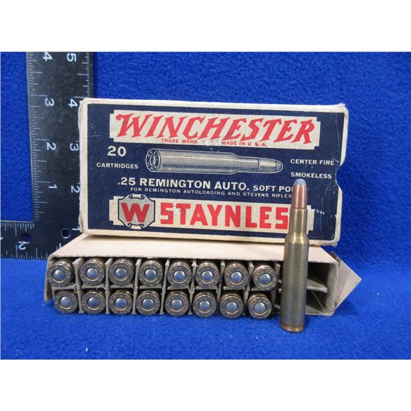 Collector Ammo - 25 Rem. Auto Winchester Cartridges