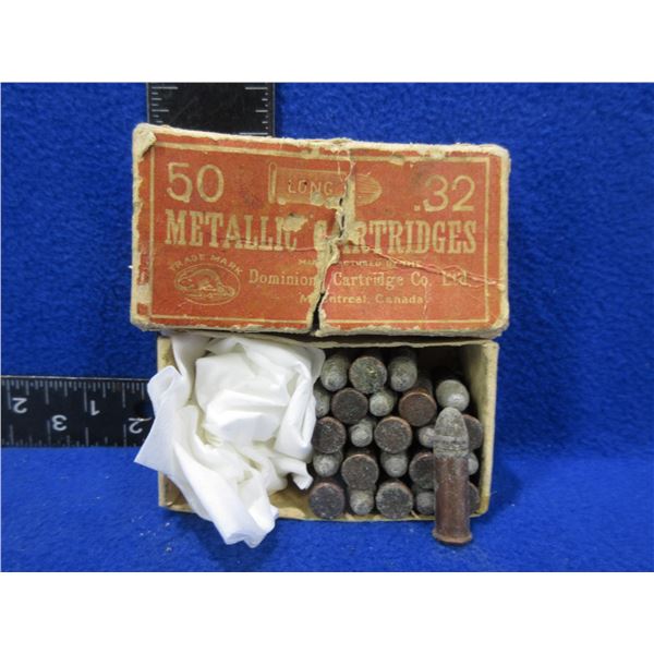 Collector Ammo - 32 Long RF Dominion Metallic Cartridges