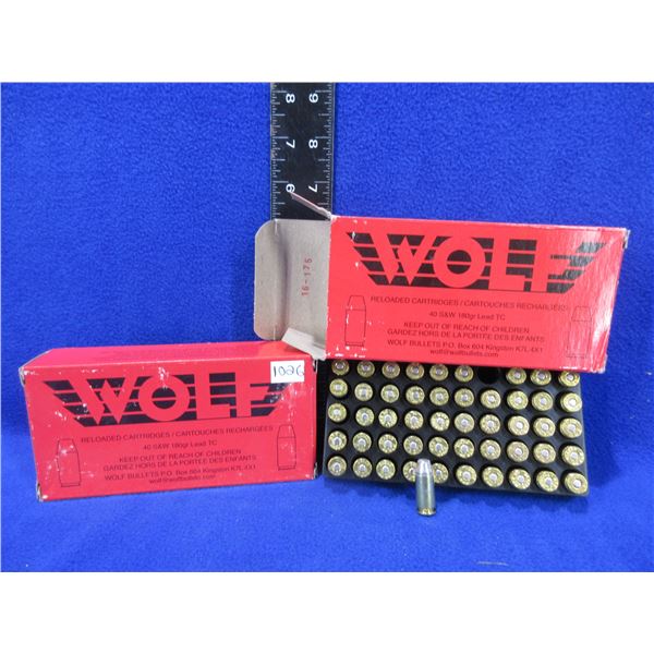 40 S&W 180gr Lead TC Factory Reloads by Wolf