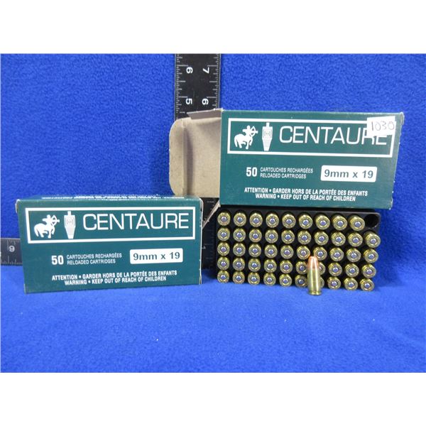 9MMX19 Centaure Factory Reloads - 2 Boxes of 50