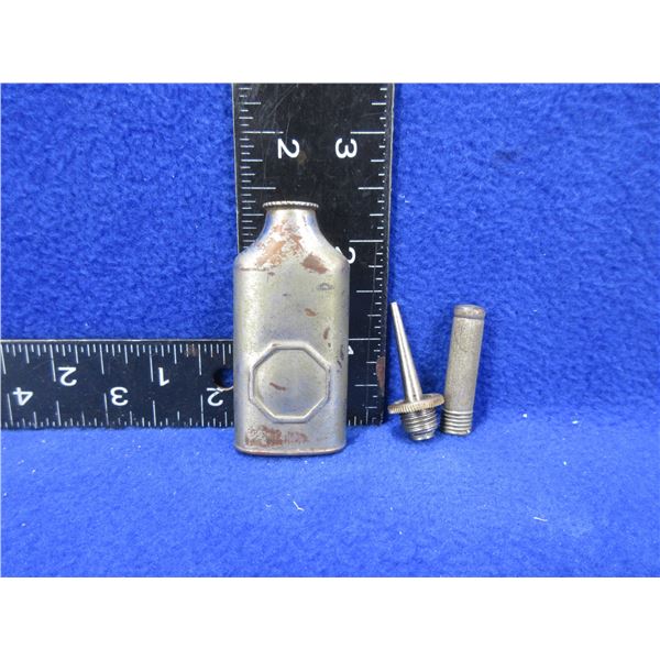 Vintage Oval Nickeled Oiler for Cased Pistol