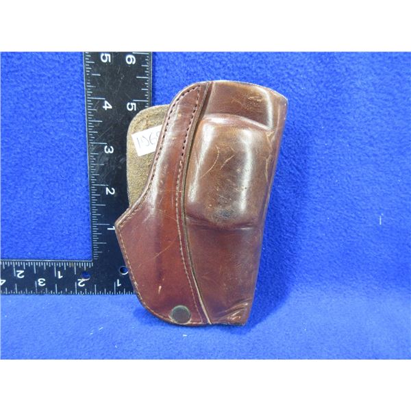 Brown Leather Holster for Snub Nose Revolver