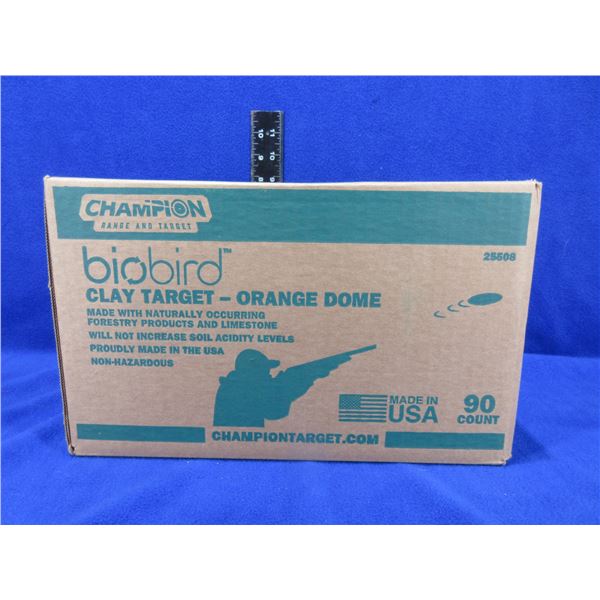 Champion Biobird Clay Target - Orange Dome - Sealed Case