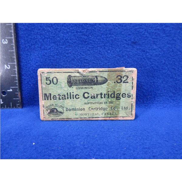 Collector Ammo - 32 Long Dominion Metallic Cartridges