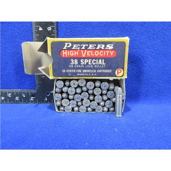 Collector Ammo - 38 Spl 158gr HV Peters Cartridges