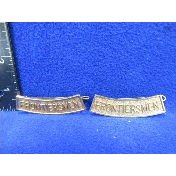 2 Legion of Frontiersmen Shoulder Title Badges