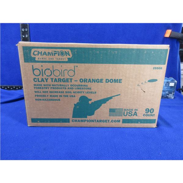 Champion Biobird Clay Target - Orange Dome - Sealed Case