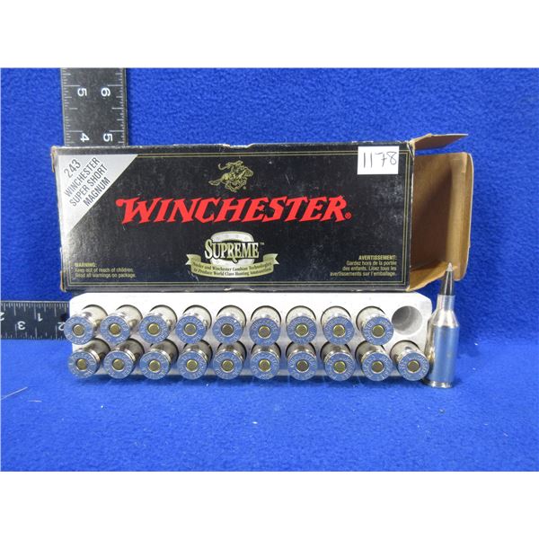 243 WSSM 95gr Winchester Ballistic Silvertip Cartridges