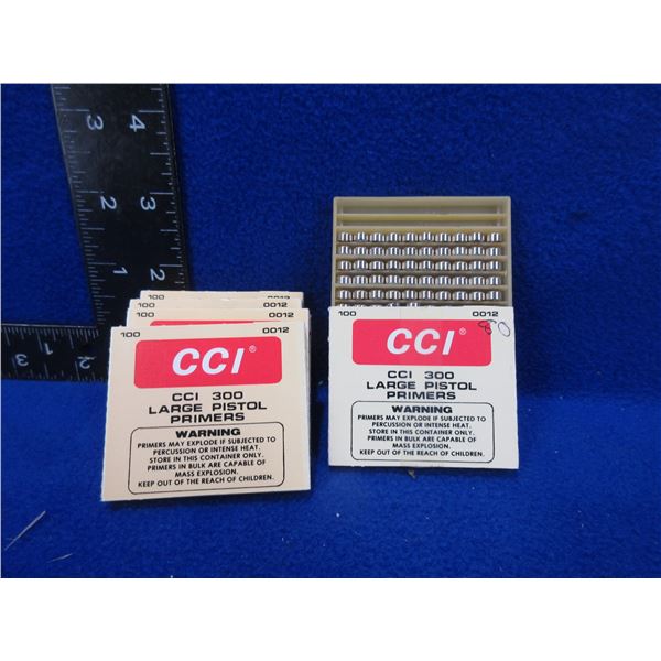 CCI 300 Large Pistol Primers - 4 Boxes of 100, Box of 80