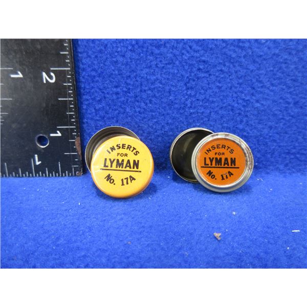 2 Empty Collector Tins - Lyman 17A Sight Insert Tins