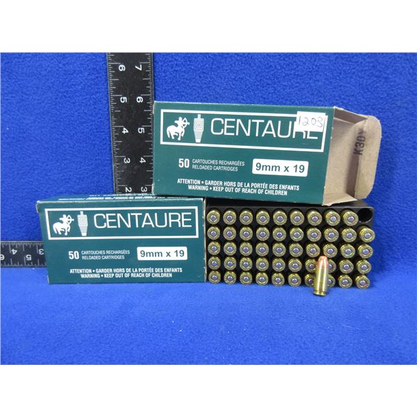 9MMX19 Centaure Factory Reloads - 2 Boxes of 50