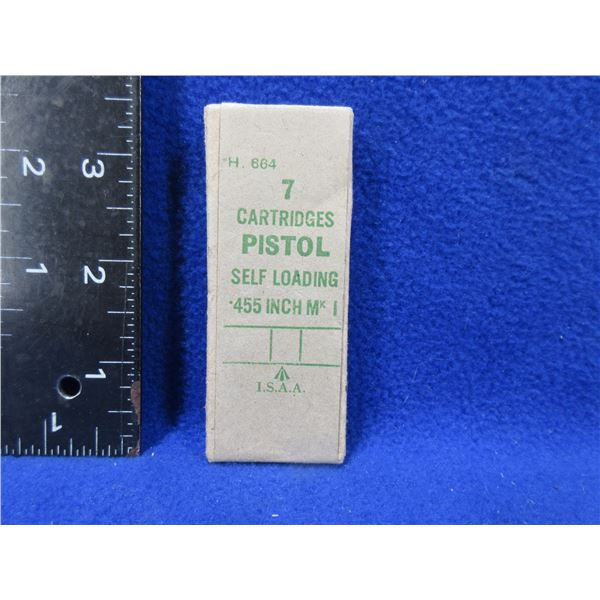 Collector Ammo - .455" Mk I I.S.S.A. Pistol Cartridges