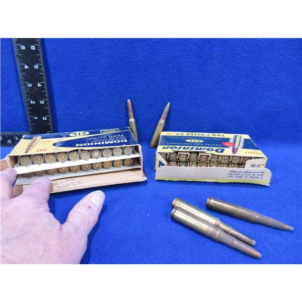 7MM Mauser Cartridges - Some Factory, Some Reloads
