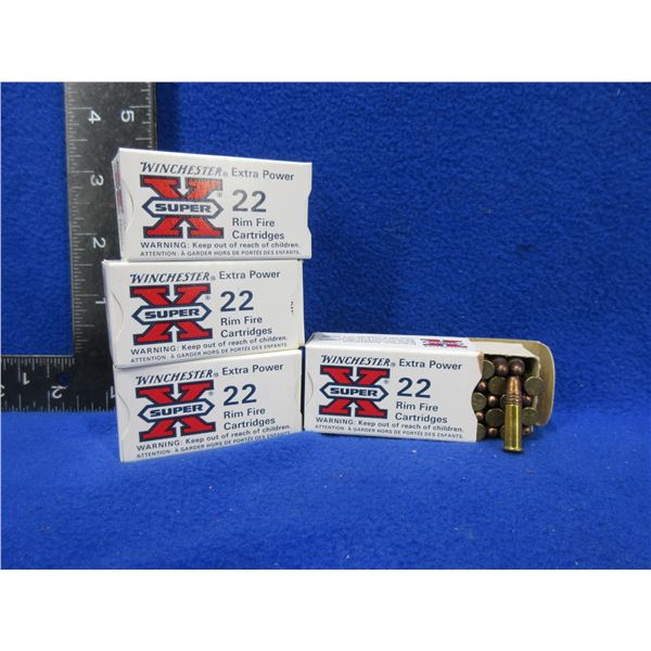 22 LR 40gr Winchester SuperX Cartridges - 4 Boxes of 50