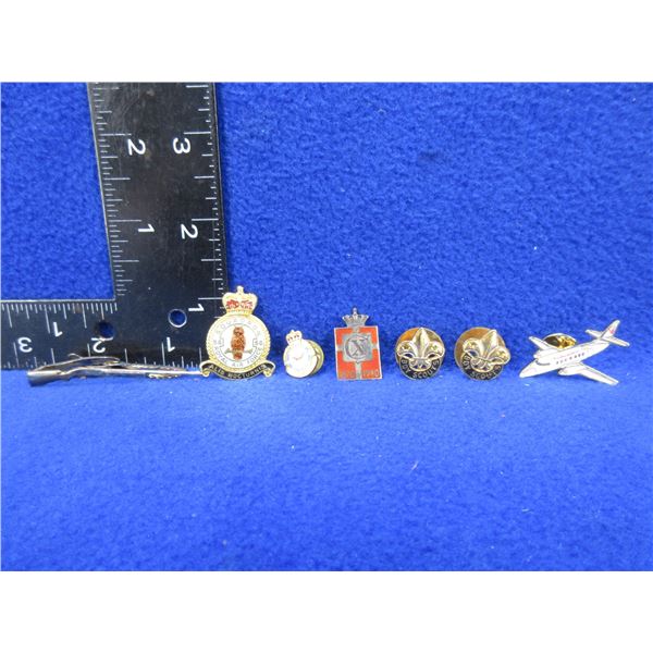 7 Assorted Pins/Tie Clip - RCAF, Boy Scouts, Danish, Etc.