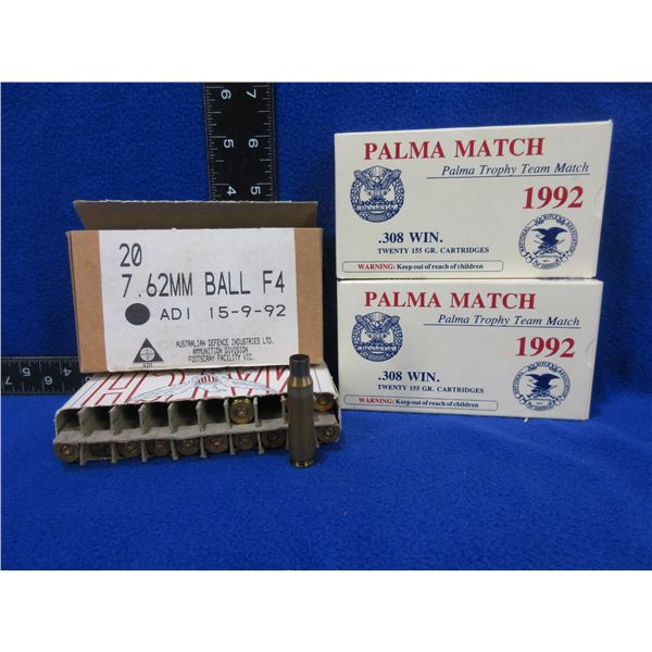 Brass Only - 7.62MM Unprimed - 3 Boxes of 20, Box of 14