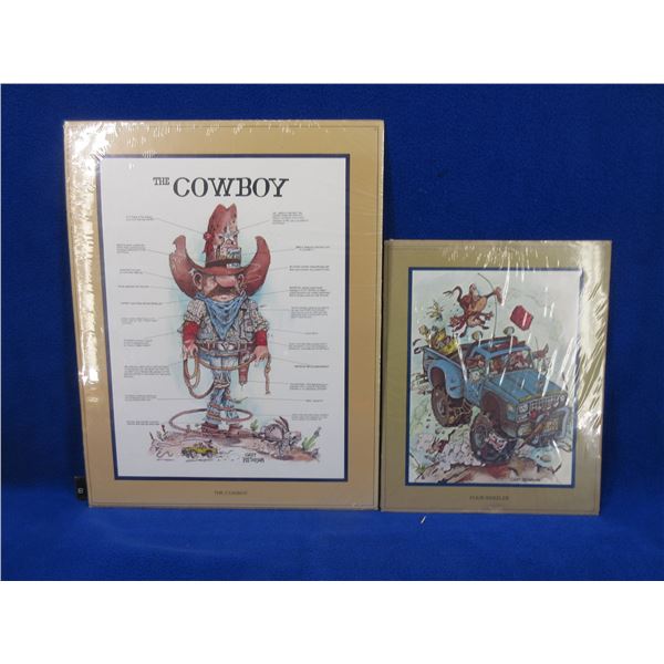 2 Prints - The Cowboy 11" x 14", Four Wheeler 8" x 10"