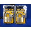 Image 1 : 2 Tolsen Heavy Duty Brass Padlocks # 55114 - 40MM
