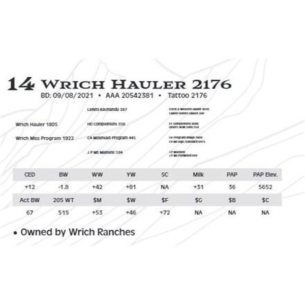 Lot 14 - Wrich Hauler 2176