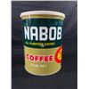 Image 2 : Vintage Embossed Nabob Coffee Jar with Lid and a Vintge Nabob Coffee Tin