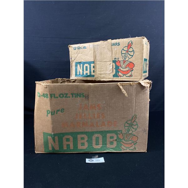 Lot of 2 Vintage Nabob Shipping Boxes.1 for Raspberry Jam