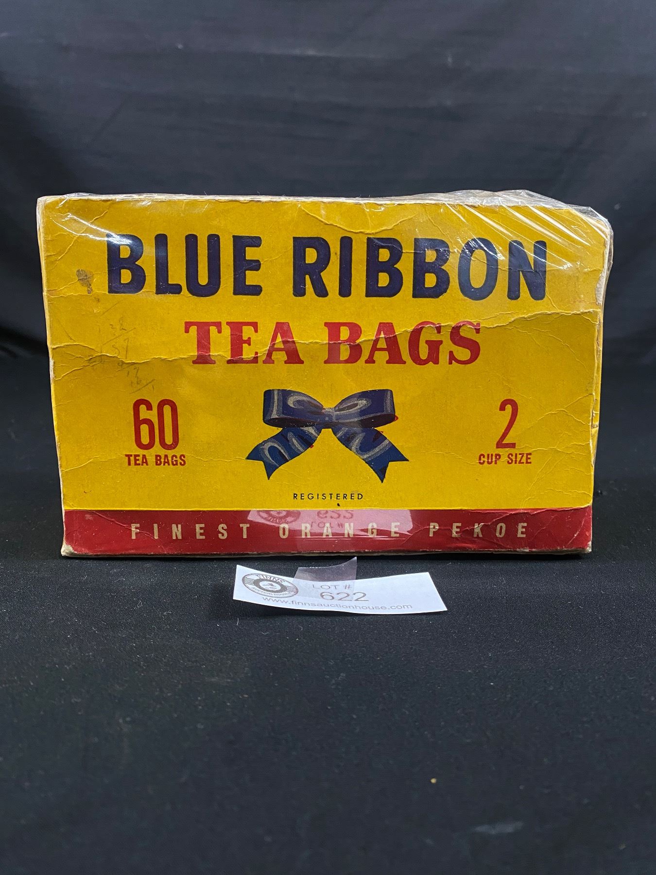 Vintage Blue Ribbon Tea Box
