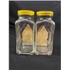 Image 2 : Lot of 2 Vintage Blue Ribbon Spice Jars