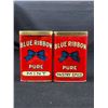 Image 2 : Lot of 3 Vintage Blue Ribbon Spice Tins