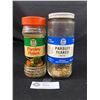 Image 1 : Lot of 2 Vintage Blue Ribbon Spice Jars