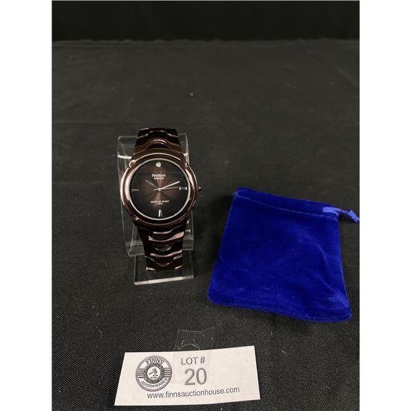 Amazing Armitron Diamond 165 Water Resistant Mens Watch, Luxurious Polished Copper Brown Finish