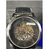 Image 2 : Mens Black Face/Black Leather Band Forsining Automatic Watch