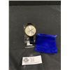 Image 1 : Mens Nixon "The Kensington" Silver Face w/Black Leather Band Watch