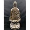 Image 3 : Beautiful Budha On Lotus Flower Statue, Appox. 12 1/2" Tall