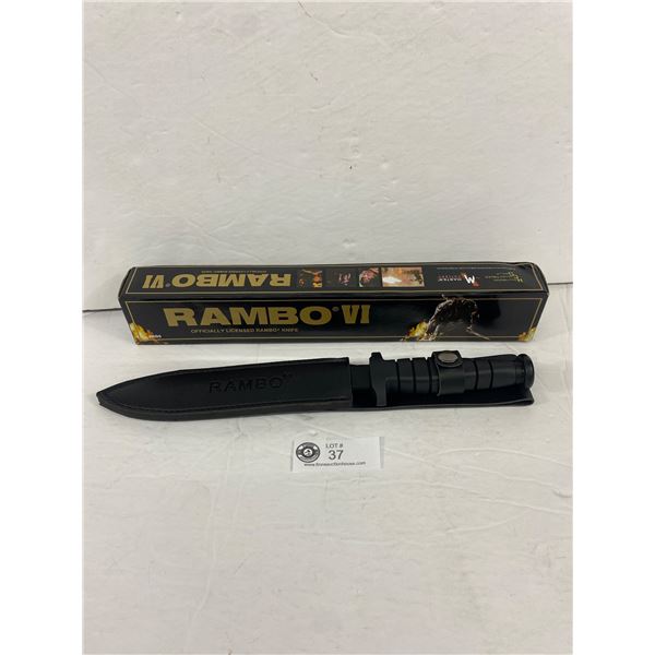 New Rambo VI Knife, 12" Length Knife Leather Sheath. Very Cool!